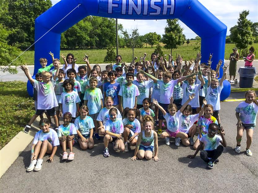 Elementary students enjoy time outside